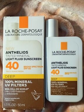LA ROCHE POSAY TINTED MINERAL LIGHT FLUID SUNSCREEN SPF 40 DEEP
